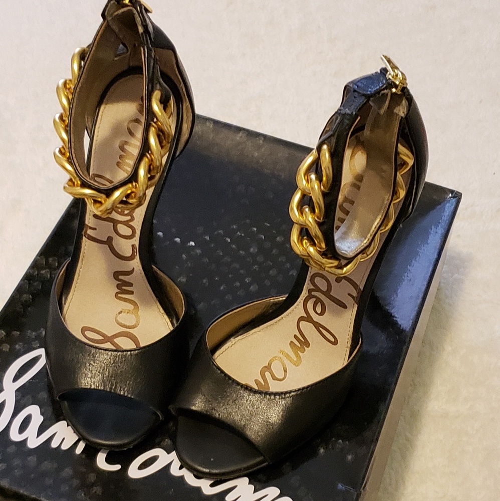 Sam Edelman Annette Gold Chain Heels